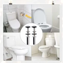 Toilet Bowl Bolts Screws - Toilet Taps With Washers Rubber Bolts Easy To Assemble Fixing Water Tank On Toilet Bowl, 2 Pieces -Comfort Bathroom Store 93515389 4