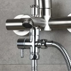 3 Way Valve Solid Brass G1/2 Hand Shower Components Universal Fitting, Chrome 9 3 Way Valve Solid Brass G1/2 Hand Shower Components Universal Fitting, Chrome -Comfort Bathroom Store 93525719 3