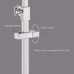 Sliding Shower Head Holder For Rail-Rectangular,ABS Hand Shower Holder Bathroom 9 Sliding Shower Head Holder For Rail-Rectangular,ABS Hand Shower Holder Bathroom -Comfort Bathroom Store 93528069 3