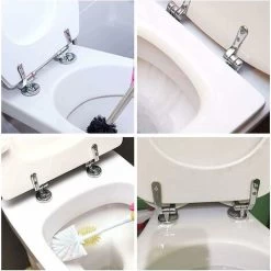 Replacement WC Hinge Fixings Toilet Seat Hinges Fixings, Fits Most Toilet Styles, Easy To Assemble -Comfort Bathroom Store 93529956 4