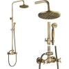 Colonne De Douche Laiton Rétro Système De Douche Réglable Ensemble De Douche Mural Set Kit De Douche En Mitigeur De Douche Pour Salle De Bain Set -Comfort Bathroom Store 93564264 1