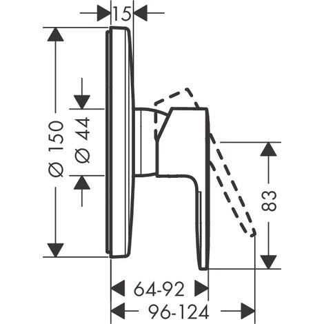 Hansgrohe Vernis Blend Single Lever Shower Mixer For Concealed Installation 4 Hansgrohe Vernis Blend Single Lever Shower Mixer For Concealed Installation - Image 2