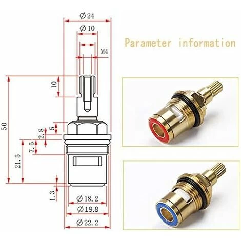 Moapei 2pcs Ceramic Disc Head,Ceramic Cartridge Mixer Tap 1/2 Turn Gasket Ceramic Faucet Head Explosion Proof Rust Proof Corrosion Proof For Bathroom Kitchen Home Faucet 4 Moapei 2pcs Ceramic Disc Head,Ceramic Cartridge Mixer Tap 1/2 Turn Gasket Ceramic Faucet Head Explosion Proof Rust Proof Corrosion Proof For Bathroom Kitchen Home Faucet - Image 2