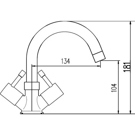 Nuie Series 2 Chrome Mono Basin Mixer Tap With Swivel Spout - FJ317 4 Nuie Series 2 Chrome Mono Basin Mixer Tap With Swivel Spout - FJ317 - Image 2