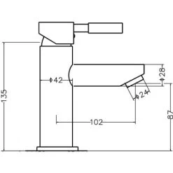 Nuie Series 2 Chrome Mono Basin Mixer Tap - FJ318 -Comfort Bathroom Store 9376741 4