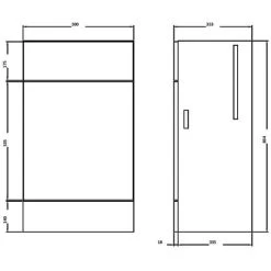 Hudson Reed Natural Oak 500mm Toilet Unit - OFF346 -Comfort Bathroom Store 9377172 3