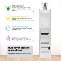 Bathroom Storage Cabinet Organiser Cupboard Utility Shelf Laundry Toilet Shelves 11 Bathroom Storage Cabinet Organiser Cupboard Utility Shelf Laundry Toilet Shelves -Comfort Bathroom Store 93861406 5