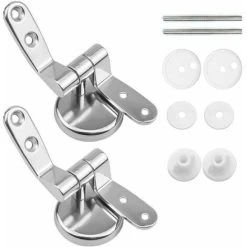 Toilet Seat Hinge, Set Of 2 Replacement Toilet Seat Hinges With Zinc Alloy Fixings