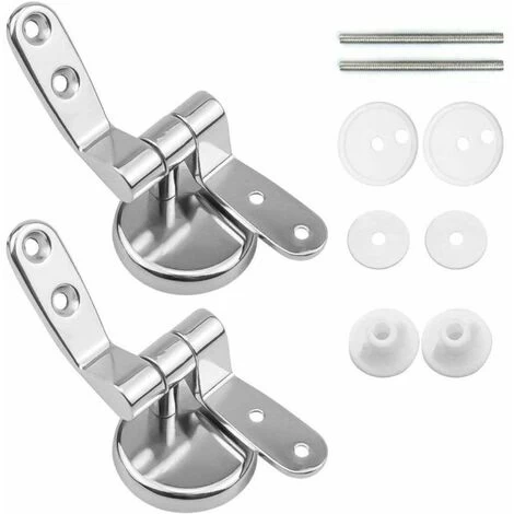 Toilet Seat Hinge, Set Of 2 Replacement Toilet Seat Hinges With Zinc Alloy Fixings 3 Toilet Seat Hinge, Set Of 2 Replacement Toilet Seat Hinges With Zinc Alloy Fixings