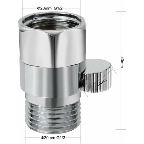 DENUOTOP Shower Head Shut-Off Flow Control Shut-off Valve Brass Flow Faucet Universal Replacement Part 4 DENUOTOP Shower Head Shut-Off Flow Control Shut-off Valve Brass Flow Faucet Universal Replacement Part - Image 2