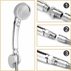 DENUOTOP Shower Head Shut-Off Flow Control Shut-off Valve Brass Flow Faucet Universal Replacement Part 10 DENUOTOP Shower Head Shut-Off Flow Control Shut-off Valve Brass Flow Faucet Universal Replacement Part -Comfort Bathroom Store 93937752 4