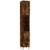 Bathroom Cabinet Smoked Oak 30x30x190 Cm Engineered Wood VidaXL -Comfort Bathroom Store 94093202 1
