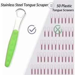 Tongue Scraper, Stainless Steel Tongue Scraper, Eliminate Bad Breath Oral Care Tongue Brushes, Suitable For Adults Child Tongue Scraper -Comfort Bathroom Store 94385904 3