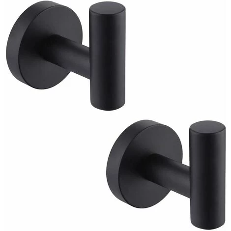 Wall Mounted Towel Hook Bathroom Robe Hooks Matte Black SUS304 Stainless Steel Coat Rack Rack Towel Rack Storage 2 Pieces 3 Wall Mounted Towel Hook Bathroom Robe Hooks Matte Black SUS304 Stainless Steel Coat Rack Rack Towel Rack Storage 2 Pieces