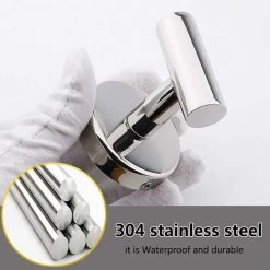 Bathroom Towel Hooks, SUS304 Stainless Steel Polished Chrome Finish, Clothes Hook, Modern Wall Hook Holder For Kitchen Garage Hotel Wall Mounted (2 Pack) -Comfort Bathroom Store 94518641 5