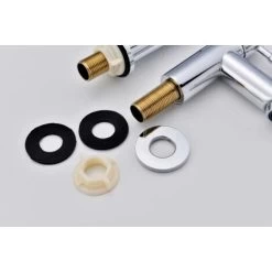 Pair Bathroom Sink Twin Taps Bath Basin Mini Mixer Modern Chrome Hot & Cold Water Kitchen Faucets Water Saving -Comfort Bathroom Store 94588986 5