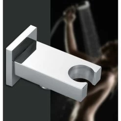 Shower Outlet Elbow Bracket, Sliver Shower Spray Head Bracket, Wall-Mounted Smooth Thick Veneer -Comfort Bathroom Store 94626263 5