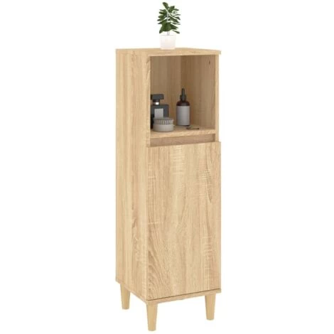 Bathroom Cabinet Sonoma Oak 30x30x100 Cm Engineered Wood VidaXL 7 Bathroom Cabinet Sonoma Oak 30x30x100 Cm Engineered Wood VidaXL - Image 5