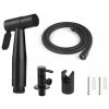 WC Hand Shower Kit, 1.5 M Hose And Support, G1/2 Adapters Black -Comfort Bathroom Store 94721257 1