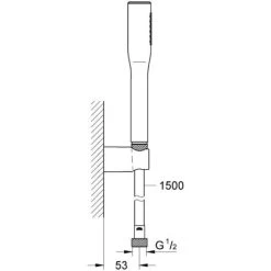 Grohe Bath/shower Set Grohtherm 1000 Thermostatic Mixer + Euphoria Cosmopolitan 1 Jet Stick Shower, Chrome (34155003-Euphoria) -Comfort Bathroom Store 94931075 5
