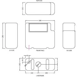 Nuie Concealed Cistern And Chrome Traditional Round Dual Flush Push Button - XTY8T01B -Comfort Bathroom Store 94993083 2