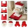 Pcs/Set Christmas Pad Christmas Household Textiles Toilet Rug Carpet Pad Set - Santa Claus Model -Comfort Bathroom Store 95065800 1