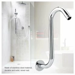 S Shape Shower Arm - 201 Stainless Steel 8 Curved S Shape Shower Arm For Bathroom Accessories 9 S Shape Shower Arm - 201 Stainless Steel 8 Curved S Shape Shower Arm For Bathroom Accessories -Comfort Bathroom Store 95068116 3