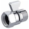 Angle Valve Shower Shut-off Valve Water Shut-off Valve Shower G1/2 Water Divider Shower Shut-off Valve Polished Chrome-plated Brass