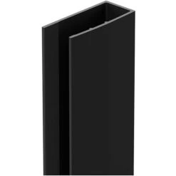 Colore Matt Black 1850mm 8mm Walk In Shower Enclosure Glass Wall Channel