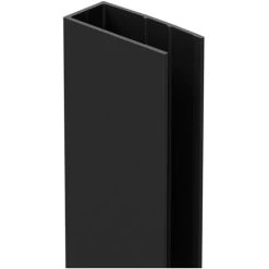 Colore Matt Black 1850mm 8mm Walk In Shower Enclosure Glass Wall Channel -Comfort Bathroom Store 95169769 3