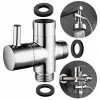 Way Diverter Valve G 1/2 Solid Brass Shower Head Diverter Valve/Shower Adapter/Reverser Valve, Brushed Nickel DSF007NA, Chrome, DSF007, DSF007, -Comfort Bathroom Store 95352107 1