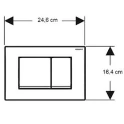 Geberit Delta30 Flush Plate For Dual Flush, Gloss Chrome (115.137.21.1) -Comfort Bathroom Store 95495092 2