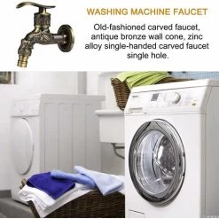 Vintage Faucet, Dragon Carved Faucet Zinc Alloy, 1/2" Wall Faucet, Antique Copper Faucet Garden, Faucet Basin Faucet For Bathroom Garden Kitchen 9 Vintage Faucet, Dragon Carved Faucet Zinc Alloy, 1/2" Wall Faucet, Antique Copper Faucet Garden, Faucet Basin Faucet For Bathroom Garden Kitchen -Comfort Bathroom Store 95521715 3