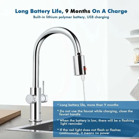 USB Smart Saving Faucet, Water Sink Infrared Faucet With Touchless Automatic Sensor For Kitchen, Bathroom, Restaurant, School 6 USB Smart Saving Faucet, Water Sink Infrared Faucet With Touchless Automatic Sensor For Kitchen, Bathroom, Restaurant, School - Image 4