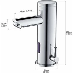 Electronic Infrared Faucet Cold And Hot Water Automatic Mixer Tap Brass Chrome Automatic Bathroom Sink Faucet -Comfort Bathroom Store 95523051 5