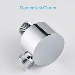 Round Hose Connector - Chrome Wall Connecting Elbow - Brass - Universal - 1/2" - Sand Fitting - Shower Wall Fitting For Hand Shower -Comfort Bathroom Store 95523917 4