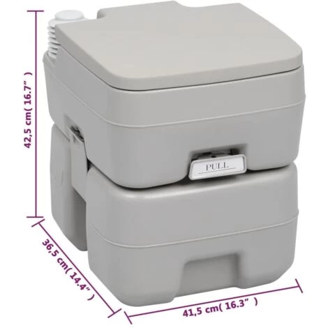 Portable Camping Toilet And Handwash Stand Set With Water Tank VidaXL 5 Portable Camping Toilet And Handwash Stand Set With Water Tank VidaXL - Image 3