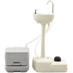 Portable Camping Toilet And Handwash Stand Set With Water Tank VidaXL 9 Portable Camping Toilet And Handwash Stand Set With Water Tank VidaXL -Comfort Bathroom Store 95546039 3