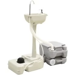 Portable Camping Toilet And Handwash Stand Set With Water Tank VidaXL 10 Portable Camping Toilet And Handwash Stand Set With Water Tank VidaXL -Comfort Bathroom Store 95546039 4