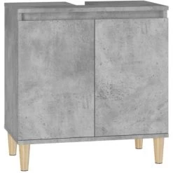 Sink Cabinet Concrete Grey 58x33x60 Cm Engineered Wood VidaXL