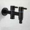 Garden Faucet Kit Black Lengthened Faucet Washing Machine Balcony Bathroom Water Faucet Mop Pool Faucet Faucet Outdoor Kitchen Faucet 304 Stainless Steel Household Faucet -Comfort Bathroom Store 95645922 1
