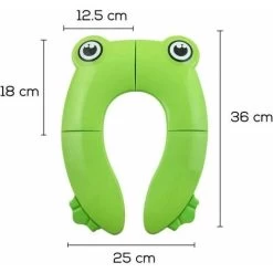 Foldable Children's Toilet Seat Reducer Travel Toilet For Baby Comfort PP With Equipment 4 Silicone Non-Slip Pads And 1 Bag - Green -Comfort Bathroom Store 95647884 3