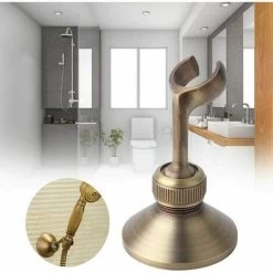 Adjustable Shower Brass Shower Head Holder Bracket Heavy Duty Electroplating Head Shower Head Holder Stylish For Home Bathroom Accessory -Comfort Bathroom Store 95652373 5