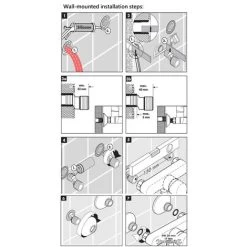 Wall Mounted Waterfall Bathtub Mixer Tap Bathtub Faucet Wall Mounted Waterfall Shower Head Hot And Cold Bathtub Faucet (Gold) -Comfort Bathroom Store 95708932 4