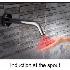 Wall Mounted Infrared Induction Sensor Water Faucet, Commercial Stainless Steel Hot And Cold Water Kitchen Sink Faucet, 2.0-5.9" Sensing Distance, For Bathroom Hotel -Comfort Bathroom Store 95709856 3