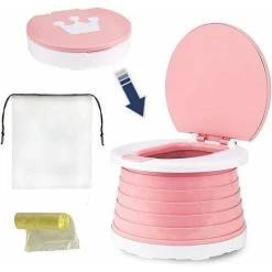 Folding Children's Toilet, Travel Potty (pink) 245CM