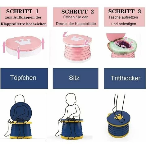 Folding Children's Toilet, Travel Potty (pink) 245CM 5 Folding Children's Toilet, Travel Potty (pink) 245CM - Image 3