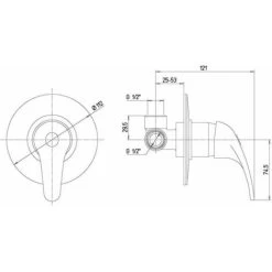 BUILT-IN MIXER TAP FOR SINGLE-LEVER SHOWER ENTER 11 BUILT-IN MIXER TAP FOR SINGLE-LEVER SHOWER ENTER -Comfort Bathroom Store 95851031 5