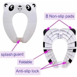 Baby Toilet Seat Reducer - RIGHTWELL Travel Foldable Toilet Seat Portable Potty Seat For Baby Kids (White) -Comfort Bathroom Store 95878470 5