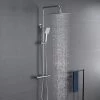 Sky Thermostatic Mixer Shower Set COOL TOUCH Thermostatic Valved Silve Square -Comfort Bathroom Store 95921633 1